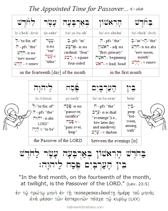 Leviticus 23:5 Hebrew lesson