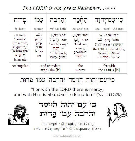 Psalm 130:7b Hebrew lesson