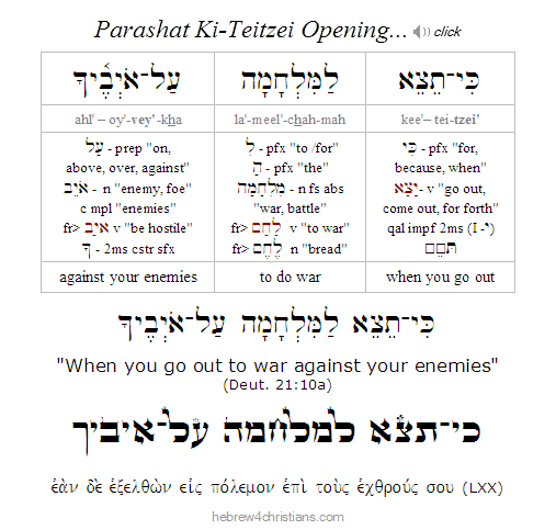 Deut 11:26 Hebrew Analysis