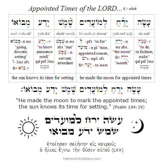 Psalm 104:19 Hebrew Lesson